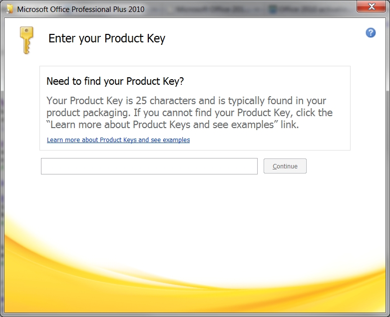 change product key office 2010